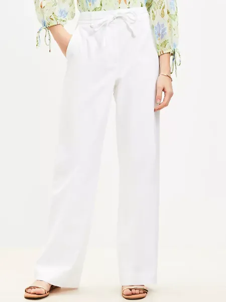 Straight White Trousers